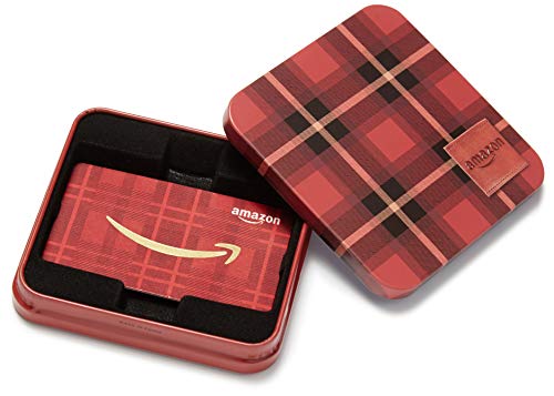 Amazon.ca Gift Card in a Tartan Plaid Tin