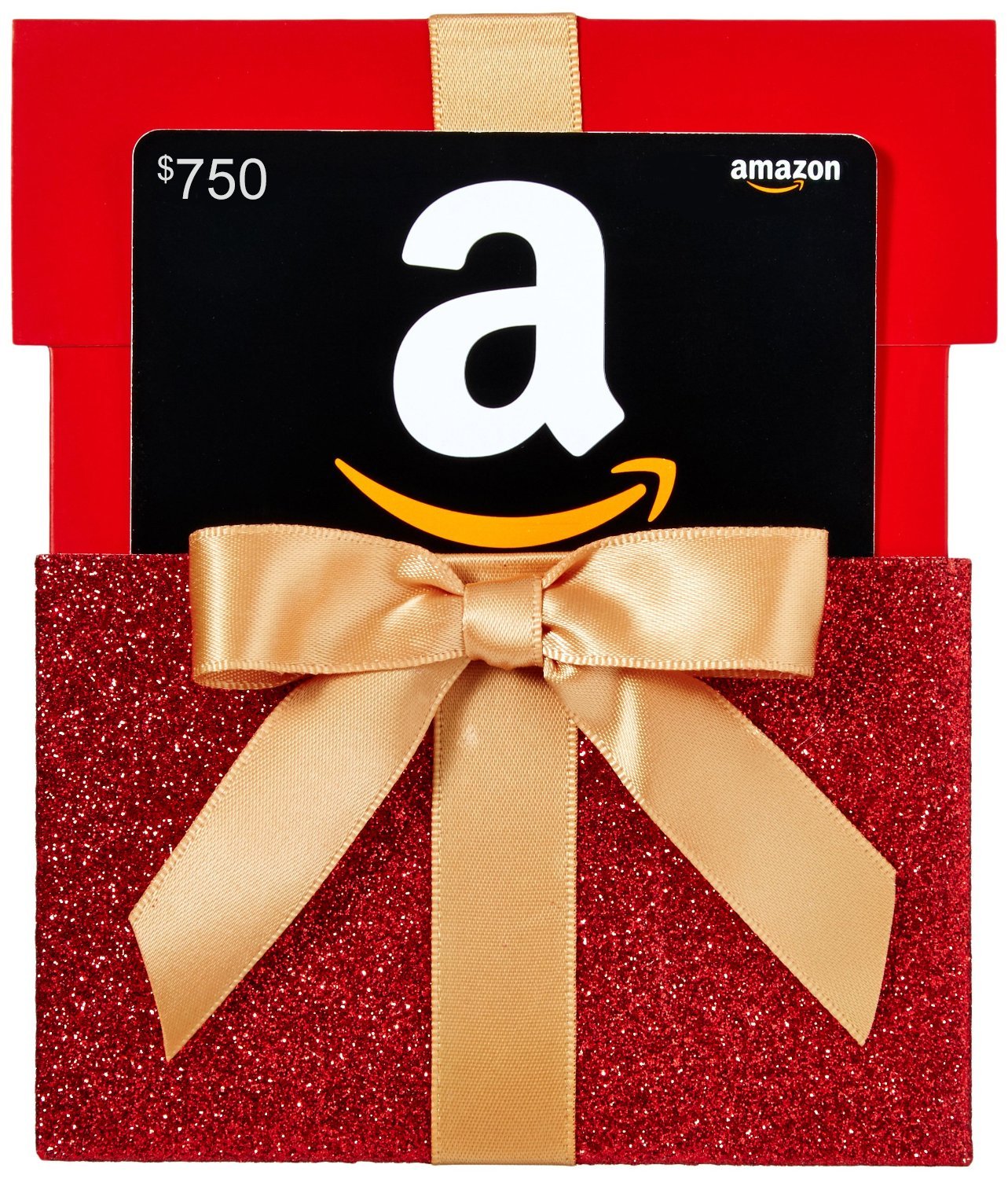 Amazon.ca $750 Gift Card in a Red Reveal (Classic Black Card Design)