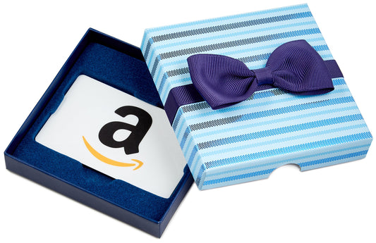 Amazon.ca Gift Card for Any Amount in Blue Bow Tie Box